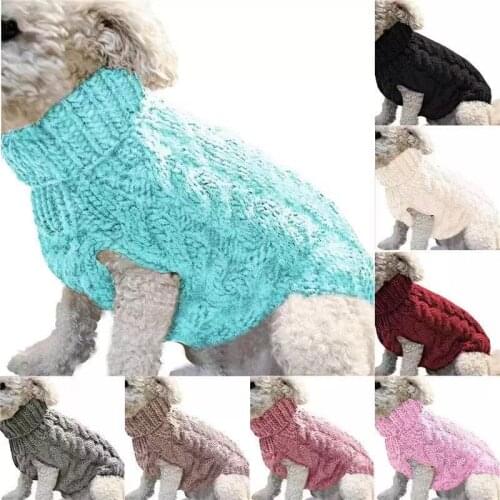 Pet Winter Clothes Puppies Knitted Warm Wool Pet Clothes Small and Medium Chihuahua Dog Teddy French Bulldog Costume