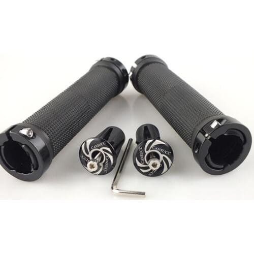 1 Pair Bicycle Handlebar Cover Mountain road Cycling Bike MTB Grips Smooth Soft Rubber Aluminum alloy Anti-slip Handle Grip