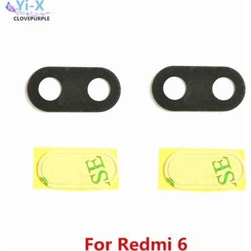 2pcs/lot Rear Back camera glass lens for xiaomi Redmi 6 lens For Mi Redmi 6
