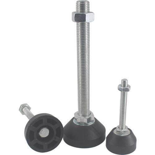 2pcs Adjustable Foot Cup Reinforced Nylon Base 60mm Heavy Loading Leveling Foot M12/M14/M16 Articulated Feet