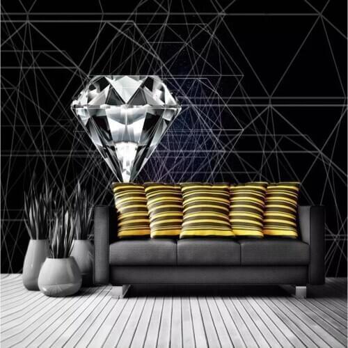 Desktop Abstract Wallpaper For Walls Home Decor Modern Living Room Background Wall Murals Bedroom Diamond Wallpaper Wall Mural