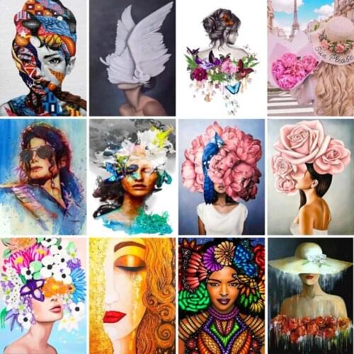 GATYZTORY diy Diamond embroidery portrait diamond painting accessories Diamond mosaic Stitch home decor