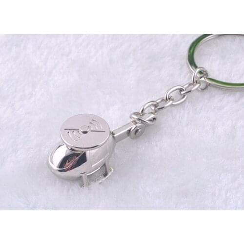 FREE shipping by FEDEX 100pcs/lot 2014 Wholesale Zinc Alloy 3D Mini Plane Keyring Metal Novelty Helicopter Keychain