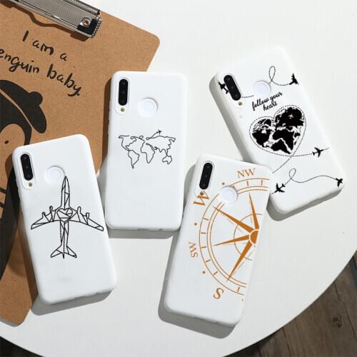 World Map Travel Plans Case For Huawei Y5P Y6P 7P Y7 Pro Y6 Y5 Prime Y9 2018 2019 Honor View Mate 10 20 30 Pro Lite TPU Cover