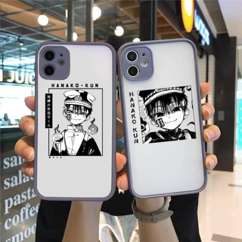 Toilet bound Hanako kun Anime Phone Case For iPhone 12 11 Mini Pro XR XS Max 7 8 Plus X Matte transparent Gray Back Cover