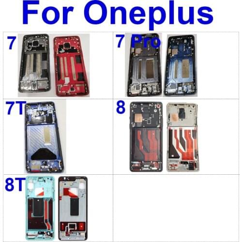 Middle Frame For OnePlus 1+ 1 3 3T 5 5T 7 Pro X Nord LCD Front Frame Housing Bezel Cover Case Replacement Parts