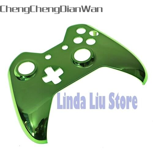 ChengChengDianWan Plated Metal Top Shell Cover Skin Housing Case Upper Repair for Xbox One XBoxone Controller Front Faceplate