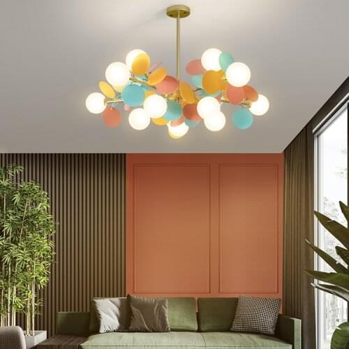 Designer living room lamp nordic lamp modern minimalist living room chandelier ins net red magic bean lighting creative bedroom