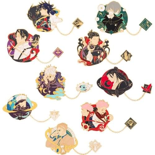 Anime Jujutsu Kaisen Itadori Yuji Fushiguro Megumi Cosplay Enamel Pin Badge Gojo Satoru Brooch Prop Jewelry Gifts