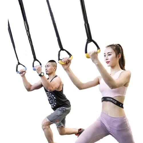 1Pair ABS Adults Gymnastics Rings Heavy Duty Adjustable Straps Non-slip Home Gym Stretching Exercise Pull Ups Rings Bodybuilding