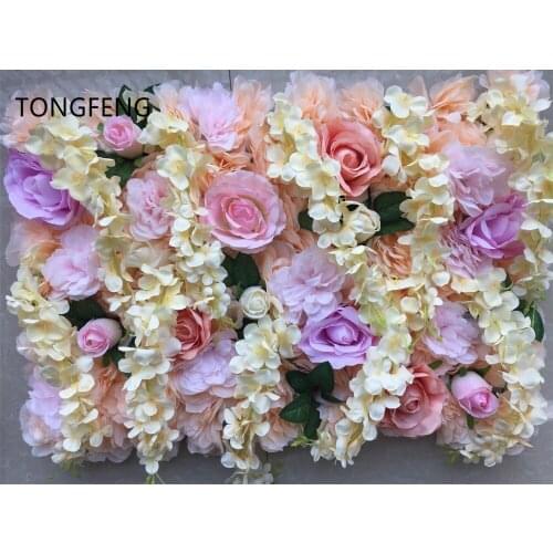 8pcs/lot Artificial silk rose peony 3D flower wall wedding backdrop decoration flower runner wedding stage decoration TONGFENG
