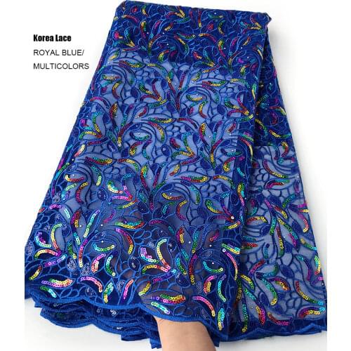 Exclusive 5 yards veritable french lace Korea made African Swiss Organza lace fabric Soft unique shiny Nigerian wedding wear