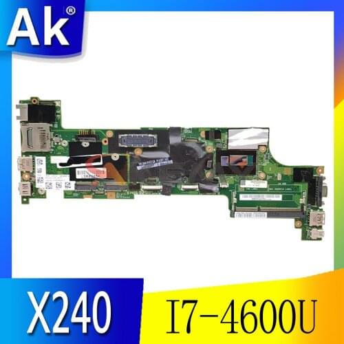 Laptop motherboard For LENOVO ThinkPad X240 I7-4600U Mainboard 04X5166 04X5178 VIUX1 NM-A091