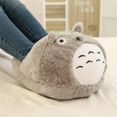 Cute Totoro Lion Mouse Dog Monkey Plush Indoor Warm Winter Adult Stuffed Cartoon Kawaii Shoes Gift for Girls