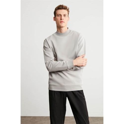 2021 Men Hip Hop No Hoodie Streetwear Cotton Clothes Male Pullover Casual Zipper Sweatshirts Male Tracksuits Fashion Clothes Outerwear Pocket Zipper Slim Fit Stand Collar Fleece Sportswear Autumn Winter Spring Daily