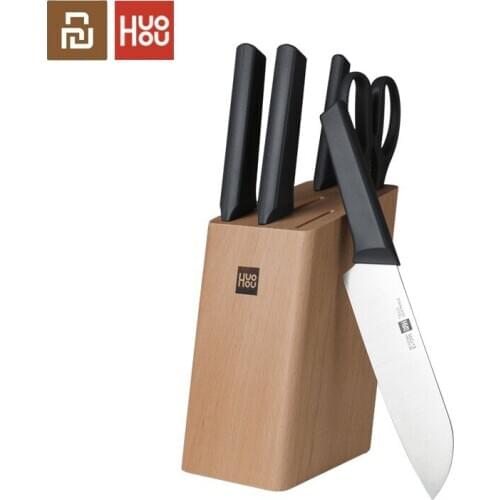 Xiaomi Huohou Stainless Steel Kitchen Knives Set 6pcs Household Stainless Steel Sharp Fruit Knife Sande Knife Cooking