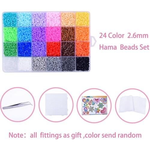 Hama Beads Set 3d puzzle perler beads toys for kids 5mm/2.6mm fuse hama beads set Education kids puzzle fuse Beads Toys