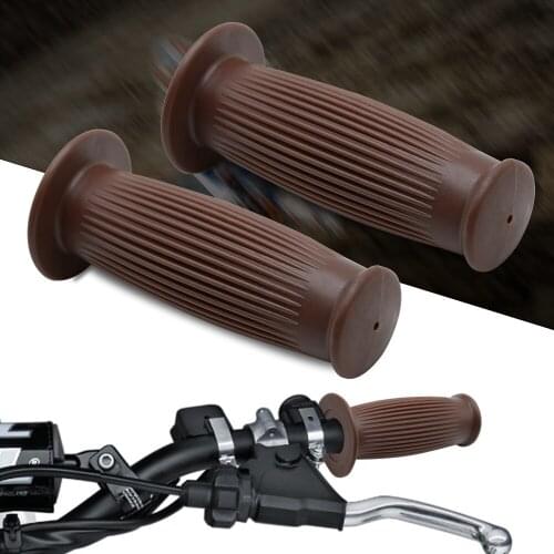 New Vintage Cafe Racer Motorcycle Hand Grips Rubber Handle Bar 25mm 28mm for BMW r90/6 r80 R90 kawasaki kz650 CB1100 Cafe racer