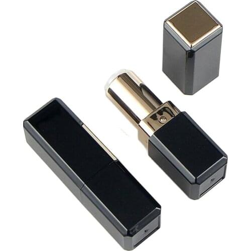 New Blue Square Lip Balm Tube Refillable Cosmetic Tool Empty High Grade Lip Gloss Container For Travel Lipstick Tube 50pcs/lot