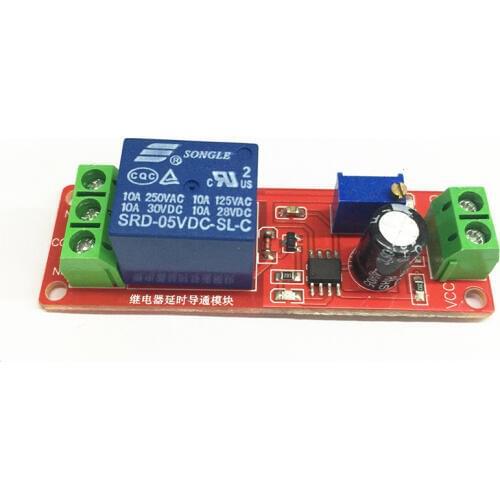 NE555 Timer Switch Adjustable Module Time Delay Relay Module DC 5V Delay Relay Shield 0~10S