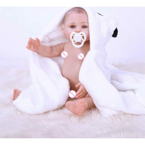 17 inch 43cm Full Body Silicone Vinyl Reborn Baby Girl Doll Newborn Baby Waterproof
