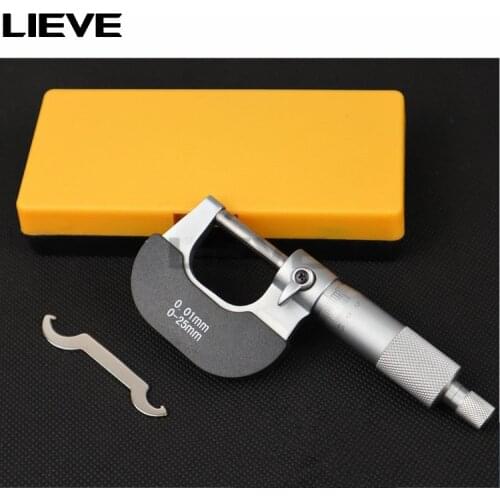 Industrial grade chrome-plated outer diameter micrometer thickness gauge spiral micrometer 0-25mm 0.01MM