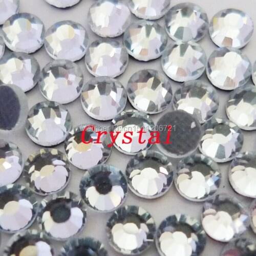 AAAA Clear HotFix iron on Rhinestones SS6 SS10 SS16 SS20 SS30 SS34 SS40 DMC Flat Back glass crystals for shoes nail decoration