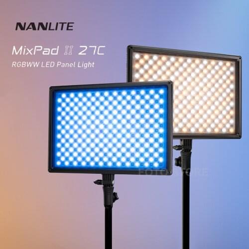 Nanlite MixPad II 27C LED Light Panel RGBWW Hard and Soft Light Outdoor Photography Studio Lighting