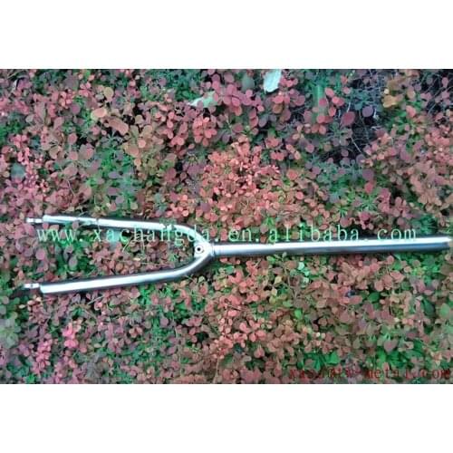 Titanium folding bike fork customized Ti folding bicycle fork with long steerer tube made XACD 20inch wheel Ti folding bike fork