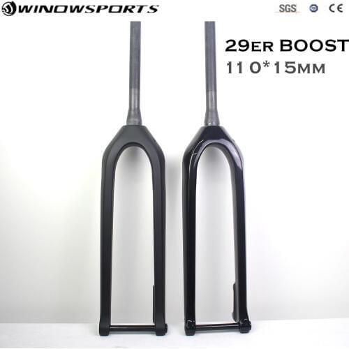 29er Plus Mtb bike fork size 110*15mm Disc Brake Carbon Fork Max Tires 29er*2.8 For 29er Boost MTB Mountain Bike frame