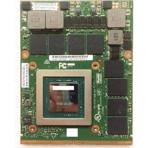 CN-01JY2V 01JY2V 1JY2V M5000M 8GB GDDR5 MXM 3.0b Video Card N16E-Q5-A1 for Precision 7710 M6800 Laptop