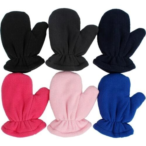 1 Pair Warm Baby Boys Girls Gloves Winter Plus Velvet Mittens Children Kids Lined Fleece Gloves Baby Anti Scratching Gloves Gift