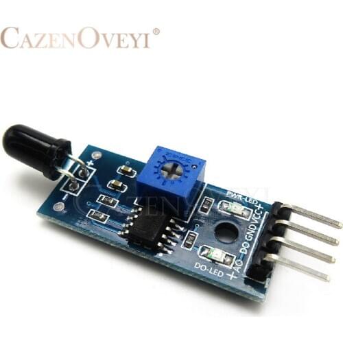 1pcs/lot LM393 4 Pin IR Flame Detection Sensor Module Fire Detector Infrared Receiver Module for Arduino Diy Kit In Stock