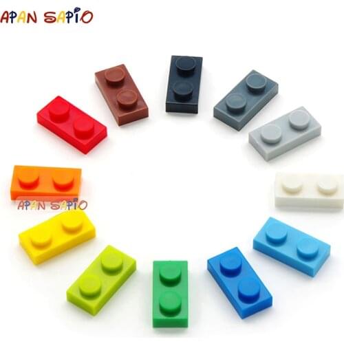 1000pcs 1x2 Dots DIY Building Blocks Thin Figures Bricks Educational Creative Size Compatible With 3023 Toys for Children
