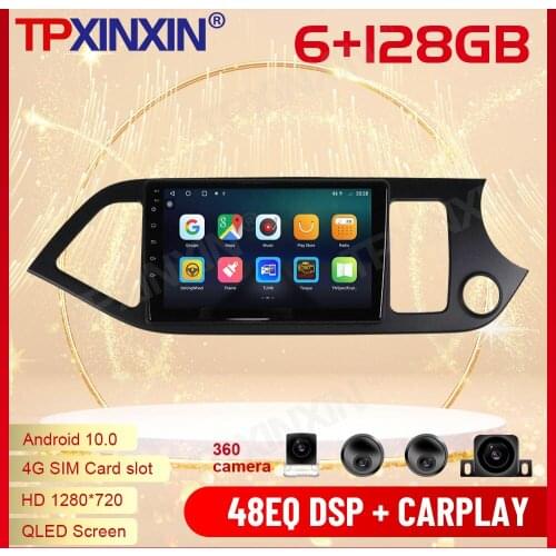 2 Din Carplay Android Radio Receiver Multimedia Stereo For KIA Morning 2011 2012 2013 2014 2015 2016 GPS BT Navigation Head Unit