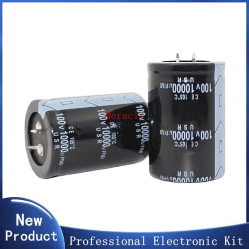 2PCS Electrolytic capacitor 100V 10000UF 10000UF 100V 35*50mm Electrolytic capacitors best quality