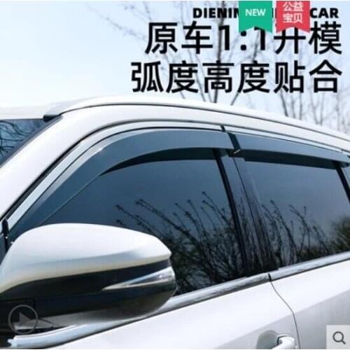 4pcs Plastic Exterior Visor Vent Shades Window Sun Rain Guard Deflector For Jeep Grand Comander 2018 2019 2020 2021 JC