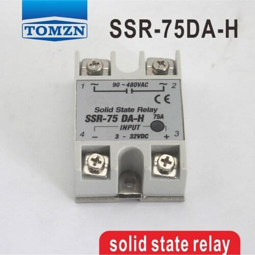 75DA High voltage type SSR input 3-32V DC load 90-480V AC single phase AC solid state relay