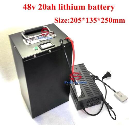 Electric bike battery 48v 20ah lithium ion 18650 batteries +3A Charger for 1000W Electric motorcycle tricycle motor scooter