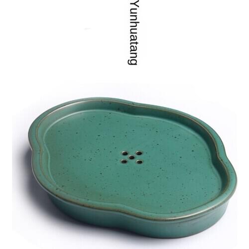 Japanese-Style Water Storage Bamboo Tea Tray Ceramic Tea Table Tea Tray Tea Table Tea Tray Kung Fu Tea Set Tray Chinese Tea
