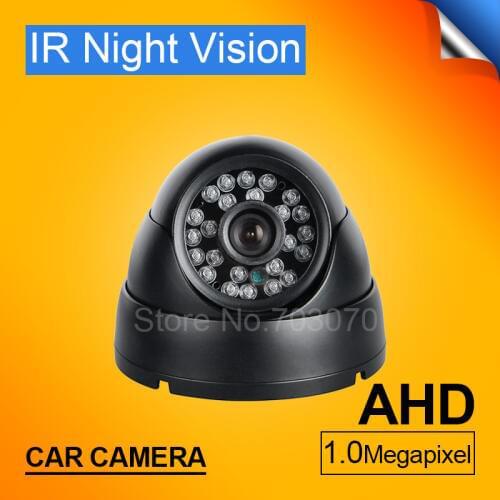 Free shipping metal dom indoor ahd camera 1.0mp cctv car camera with ir night vision waterproof ahd camera for bus taxi