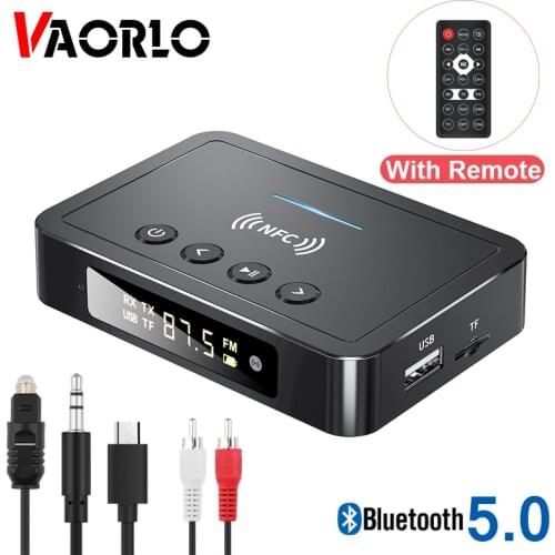 Digital Display Wireless Adapter Receiver Transmitter With Remote TF U-Disk Play Stereo With Mic 3.5mm Optical Connect For TV PC