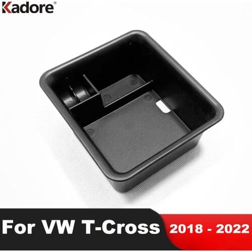 For Volkswagen T-Cross 2018 2019 2020 Car Styling Center Central Console Armrest Storage Box Tray ABS Plastic Accessories