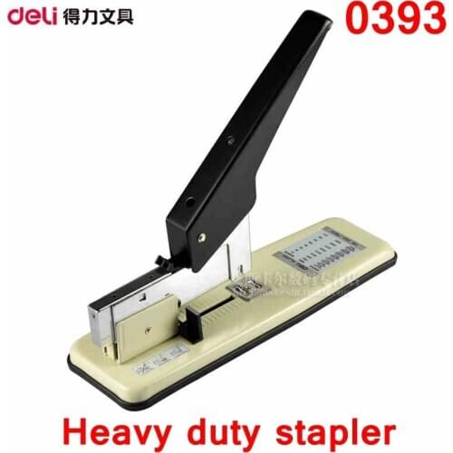 Deli 0393 heavy duty stapler office supplier for 15-210 papers/70g paper with 23/6-23/25 staple retail paking