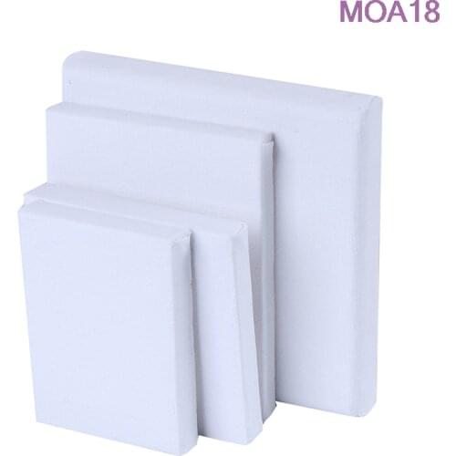 New 1 Piece Mini Blank Art Board Stretched Artist Canvas Acrylic Oil Painting Wood Art Board, Cotton Artwork Painting White