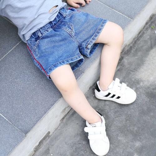 Boys denim pants 2020 new summer Korean childrens clothing baby pants childrens Knee Length jeans summer