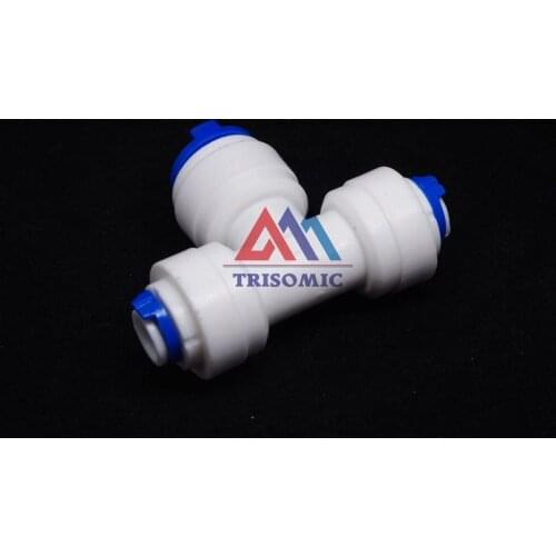 3/8" to double 1/4" OD reduce splitter connector Type Tee shape 3-way Push In Quick Fitting for RO water filter