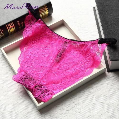 Hot sale! l womens sexy lace panties lady seamless briefs cotton breathable panty G-String Hollow Plus Size girl underwear