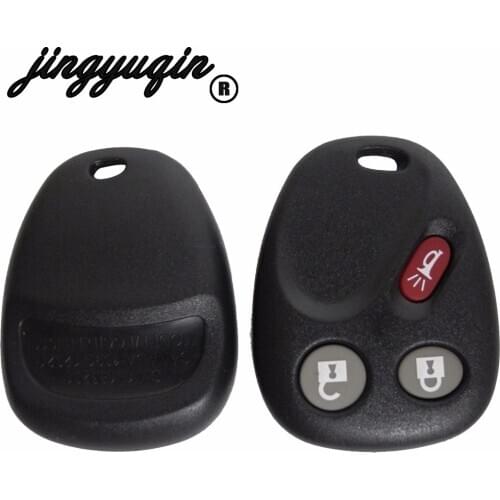 Jingyuqin 3 Buttons Remote Key Shell Case For Buick Rainier Hummer H2 GMC Yukon Chevrolet Suburban 1500/2500 Pontiac Saturn