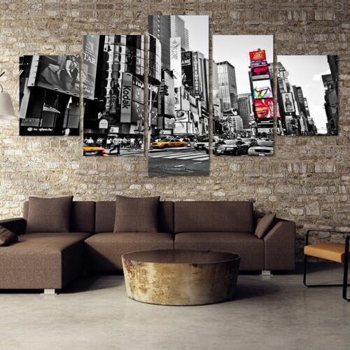 ArtSailing HD print 5 piece canvas painting New York Times Square Cityscape paintings for living room wall home decoration H247